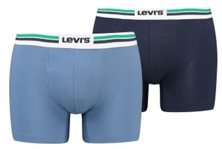 Levi's 2 stuks Men Sportswear Logo Boxer Brief Versch.kleure/Patroon,Blauw,Groen - Medium,Large,X-Large