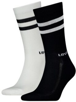 Levi's 2 stuks Regular Cut Stripe Socks Wit,Blauw,Versch.kleure/Patroon,Grijs,Zwart - Maat 35/38,Maat 39/42,Maat 43/46