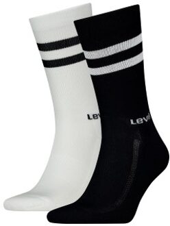 Levi's 2 stuks Regular Cut Stripe Socks Wit,Zwart,Versch.kleure/Patroon - Maat 35/38,Maat 39/42,Maat 43/46