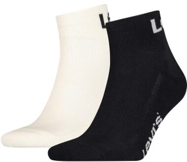 Levi's 2 stuks Sport Logo Mid Cut Sock * Actie * Zwart,Versch.kleure/Patroon,Wit,Grijs - Maat 39/42,Maat 43/46