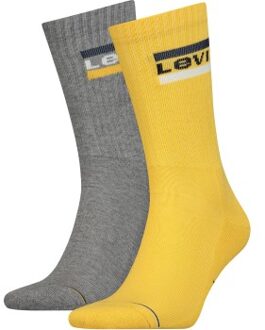 Levi's 2 stuks Sport Regular Cut Sock Geel,Grijs,Versch.kleure/Patroon,Blauw,Zwart,Wit - Maat 35/38,Maat 39/42,Maat 43/46