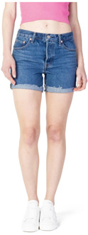 Levi's 29961-0030 501 Rolled Short Levi's , Blauw , Dames - W24,W29,W26,W25