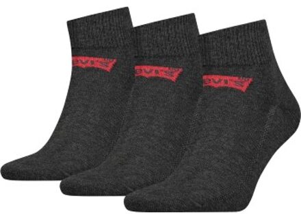 Levi's 3 stuks Base Mid Cut Sock * Actie * Grijs,Zwart,Versch.kleure/Patroon,Wit,Blauw - Maat 39/42,Maat 43/46