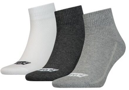 Levi's 3 stuks Mid Cut Batwing Logo Recycled Cotton * Actie * Blauw,Zwart,Wit,Versch.kleure/Patroon,Grijs - Maat 35/38,Maat 39/42,Maat 43/46