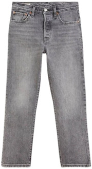 Levi's 501 Crop Grijze Jeans Levi's , Gray , Dames - W29 L28,W30 L28,W25