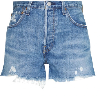 Levi's 501 High waist jeans shorts met gerafelde zoom - W24