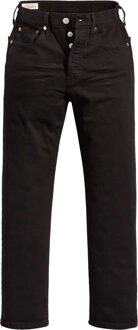 Levi's 501 high waist straight leg cropped jeans Zwart - W24/L30