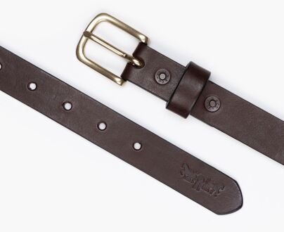 Levi's Accessories Levis New Narrow Belt in Brown Bruin - 30 inch