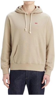 Levi's Beige Herentrui met Logo en Capuchon Levi's , Grijs , Heren - 2Xl,Xl,L,M,S