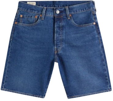 Levi's Blauwe Effen Heren Shorts Lente/Zomer Levi's , Blue , Heren - W28,W29,W33,W30,W31,W32,W38