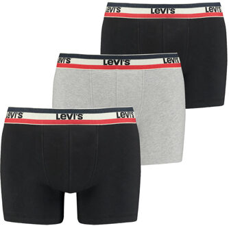 Levi's boxershorts 3-pack zwart-grijs - XL