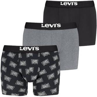 Levi's Boxershorts Giftbox 3-pack Black / Grey-S Zwart/Grijs - S