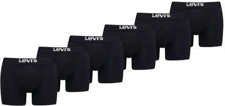 Levi's Boxershorts Heren 6-pack Solid Organic Cotton Black-XL - XL