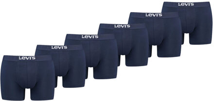 Levi's Boxershorts Heren 6-pack Solid Organic Cotton Navy-S
