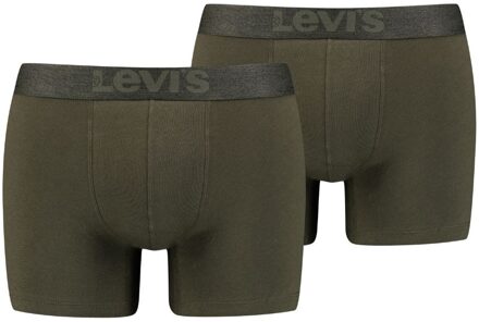 Levi's Boxershorts Melange WB Organic Cotton 2-pack Khaki-S - S