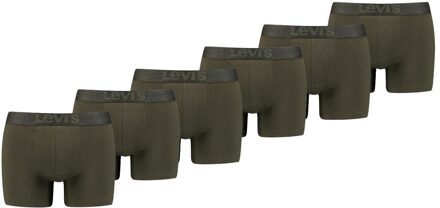 Levi's Boxershorts Melange WB Organic Cotton 6-pack Khaki-M