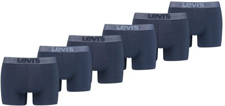 Levi's Boxershorts Melange WB Organic Cotton 6-pack Mood Indigo-M