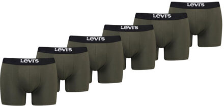 Levi's Boxershorts Solid Basic Organic Cotton 6-pack Khaki-L - L