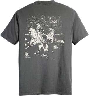 Levi's Classic graphic t-shirt space cowboy andesite ash Grijs
