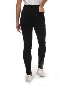 Levi's Dames Levis 721 High Rise Skinny Meteorite Jeans in Zwart