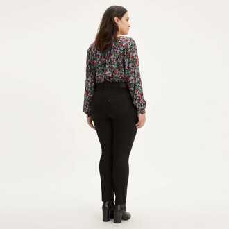 Levi's Dames Levis 721 Plus Super Skinny Jeans met hoge taille in zwart