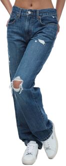 Levi's Dames Levis Low Pro Amplify It Jeans in Denim Blauw
