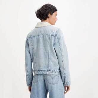 Levi's Dames Levis Original Sherpa Trucker Jacket in Lichtblauw - EU 34 / UK 6