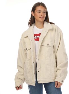 Levi's Dames Levis Plus 90s Sherpa Trucker Jacket in Crème