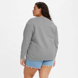 Levi's Dames Levis Plus Graphic Standard Crew Sweatshirt in Grey Heather - maat Grijs