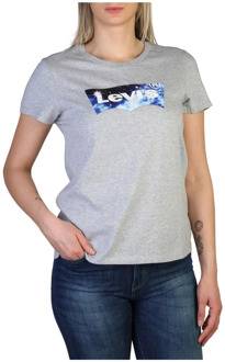 Levi's Dames T-shirt met ronde hals Levi's , Gray , Dames - Xs,2Xs