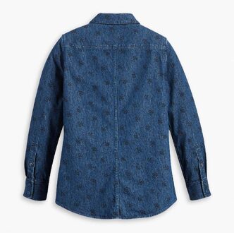 Levi's Dames Wellthread Petal Lange Mouwen Shirt (Blauw/Zwart) Zwart/blauw