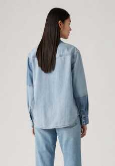 Levi's Dameshemd Levis Teodora Lichtgewicht Western Denim in Lichtblauw - EU 36 / UK 8