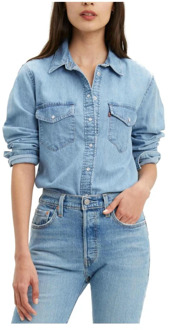 Levi's Essential Western blouse van denim met borstzakken Jeans - S