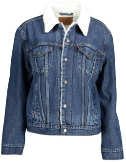 Levi's Ex-Boyfriend Trucker spijkerjas met teddy voering Indigo - XS