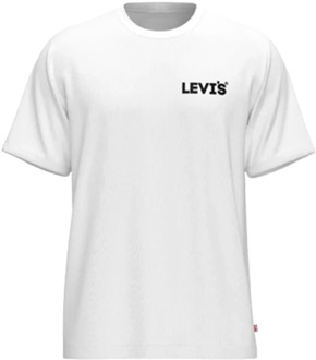 Levi's Gedrukt Comfort Fit T-shirt (Wit) Levi's , White , Heren - Xl,L,M