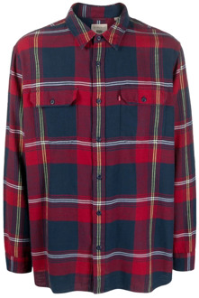Levi's Geruite Lange Mouwen Overhemd Levi's , Red , Heren - XL