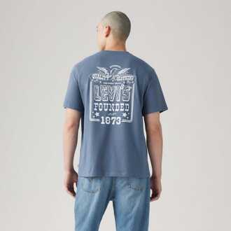 Levi's Heren Levis Relaxed Fit Grafisch T-shirt in Indigo Indigoblauw - M