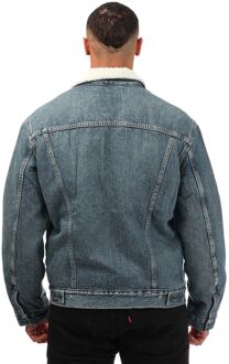 Levi's Heren Levis Type III Sherpa Trucker Jacket in Denim Blauw - M