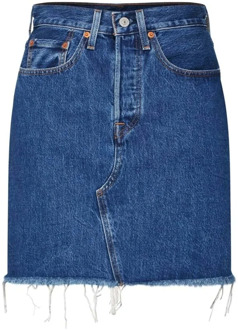 Levi's High waist deconstructed boyfriend spijkerrok Indigo - W28