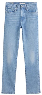 Levi's Hoge Taille Straight Jeans Levi's , Blue , Dames - W25 L30,W28 L30,W24 L30,W33 L30,W31 L30,W29 L30