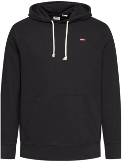 Levi's Hoodie met logoborduring Zwart - S