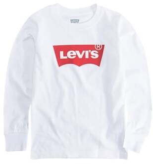 Levi's Kids longsleeve Batwing met logo wit - 128