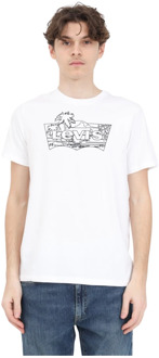 Levi's Klassiek Logo Print T-shirt voor Heren en Dames Levi's , White , Heren - Xl,L,M,S