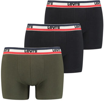 Levi's Levi's boxershorts 3-pack khaki-zwart Groen - S