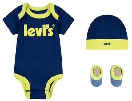 Levi's Levi's® Kids Set 3st Estate Blue Blauw - van 0 - 6 maanden