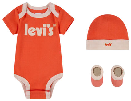 Levi's Levi's® Kids Set 3st Hot Coral Oranje