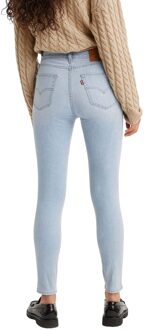 Levi's Levis Dames/Dames 721 Leather Patch High Rise Skinny Jeans (Lichtblauw) - 30W/30L