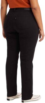 Levi's Levis Dames/Dames 724 Plus High Rise Straight Jeans (Zwart) - EU 46 Kort / UK 18 Kort