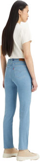 Levi's Levis Dames/Dames 724 Rio Fate Leather Patch Straight Leg High Rise Jeans (Denim) Blauw - 32W/32L