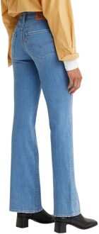 Levi's Levis Dames/Dames 725 Tribeca Sun Leather Patch Bootcut Jeans (Denim) Blauw